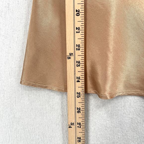 ENZA COSTA Bias Cami Tank Women Medium Khaki V-neck Adjustable Strappy Satin NEW - Picture 16 of 16